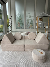 Chenille Spielsofa + Pommes + Zaubersteine