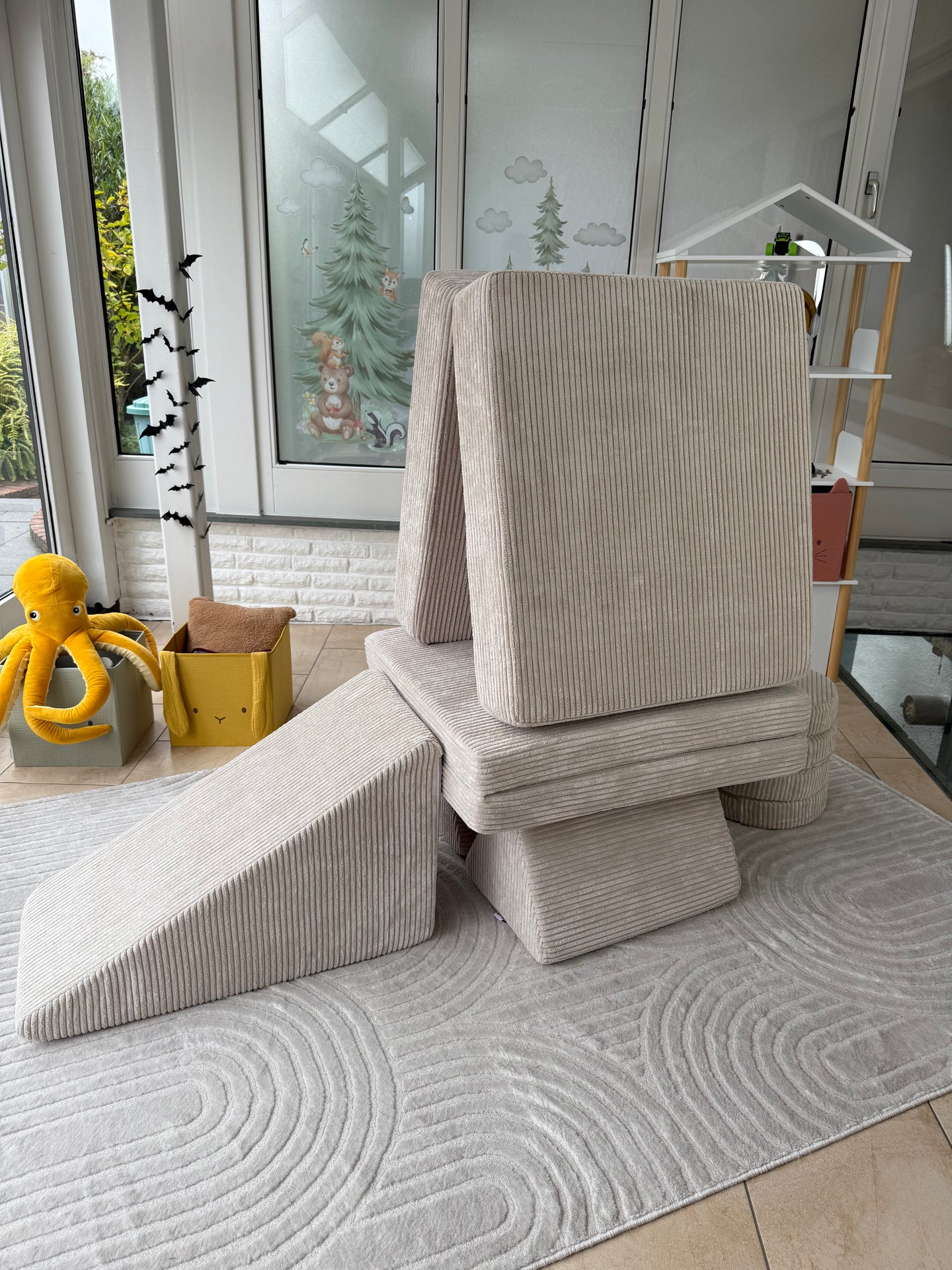 Chenille Spielsofa + Ri-Ra-Rutsch Rutsche + Zaubersteine