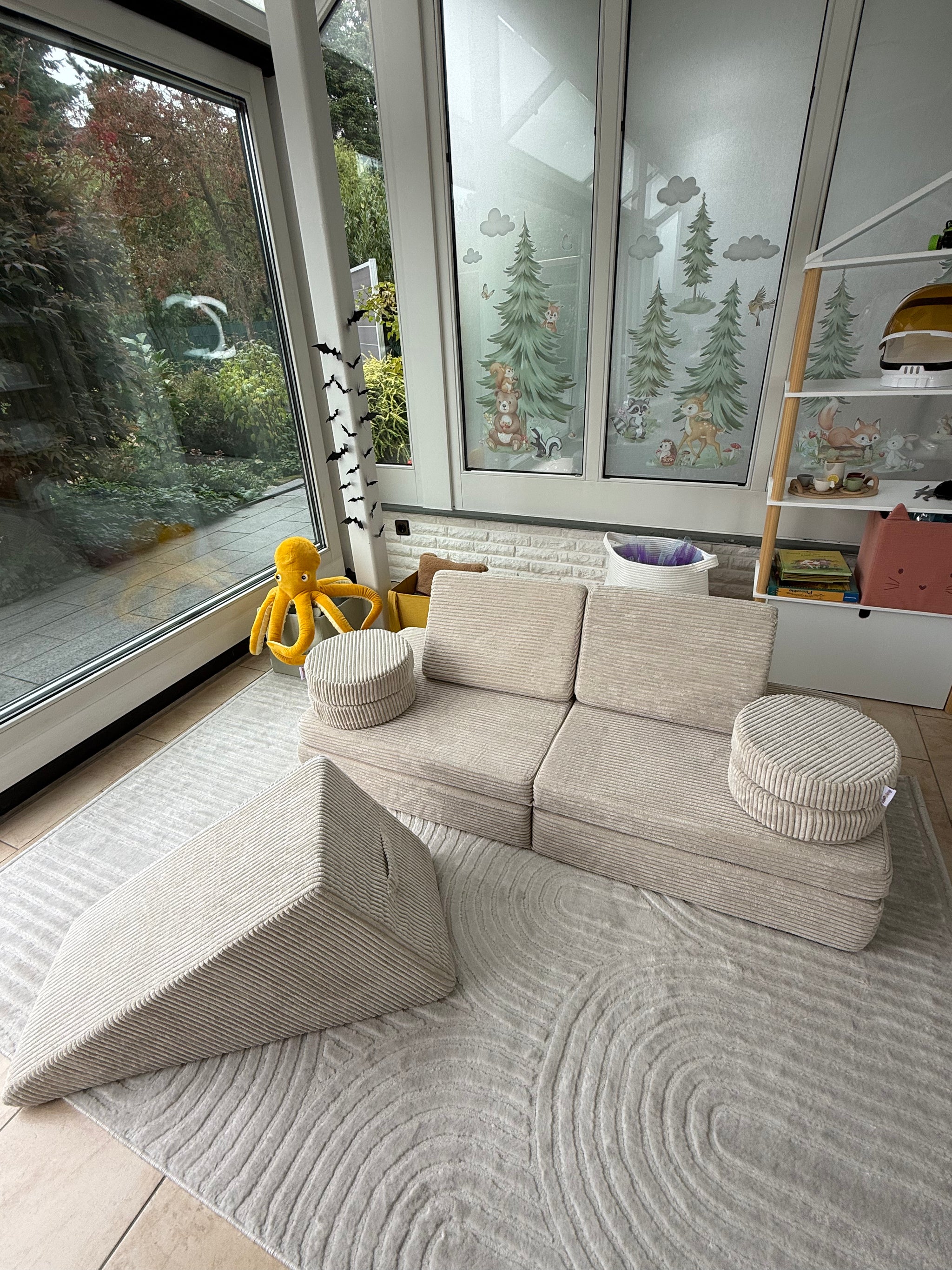 Chenille Spielsofa + Ri-Ra-Rutsch Rutsche + Zaubersteine