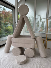 Cord Spielsofa + Kuschelrollen + Zaubersteine