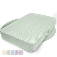 Hüpfpolster Cord in Avocado Grün, mit abnehmbarem und waschbarem Bezug