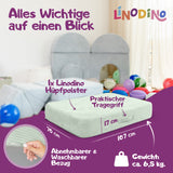 Hüpfmatratze in Grün mit Tragegriff und kompakter Größe für den Indoor-Einsatz