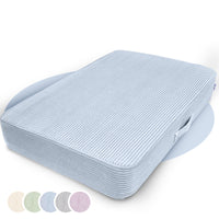 Hüpfpolster Cord in Einhornblau, mit abnehmbarem und waschbarem Bezug