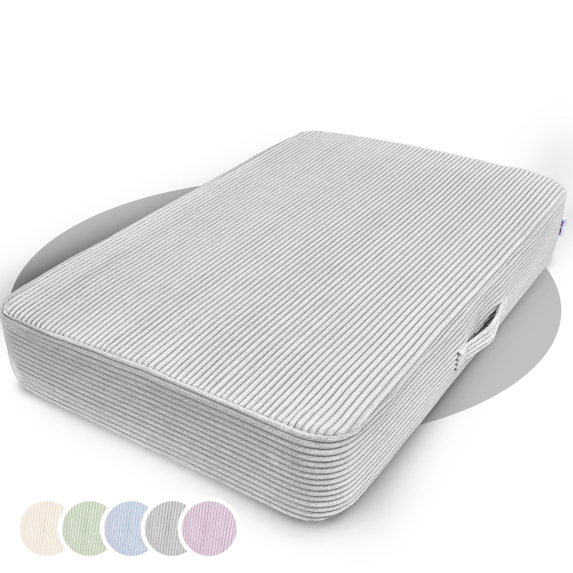 Hüpfpolster Cord in Elefanten Grau, mit abnehmbarem und waschbarem Bezug