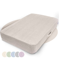 Hüpfpolster Cord in Elfenzauber Beige, mit abnehmbarem und waschbarem Bezug