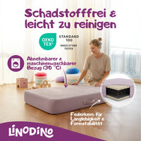 Lila Hüpfpolster mit Federkern geprüft nach OEKO-TEX Standard 100
