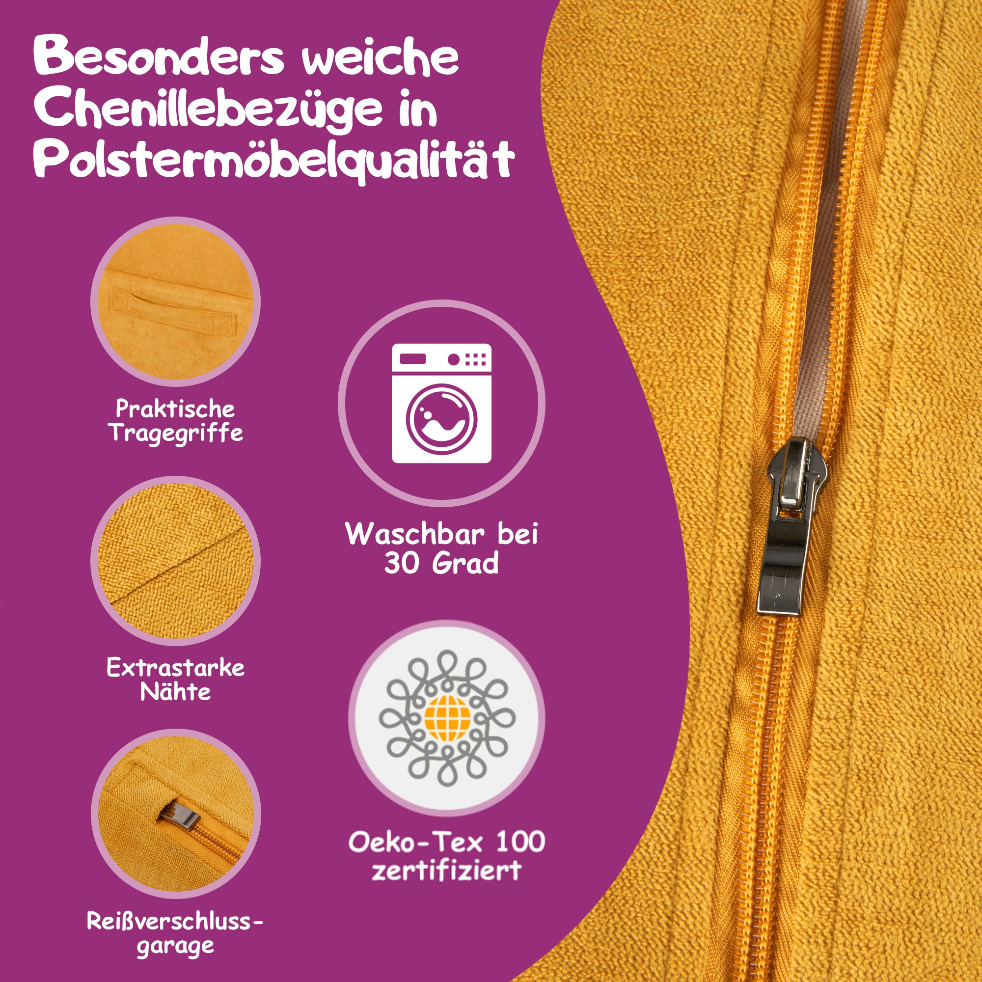 Besonders weiche Wechselbezüge in Polstermöbelqualität