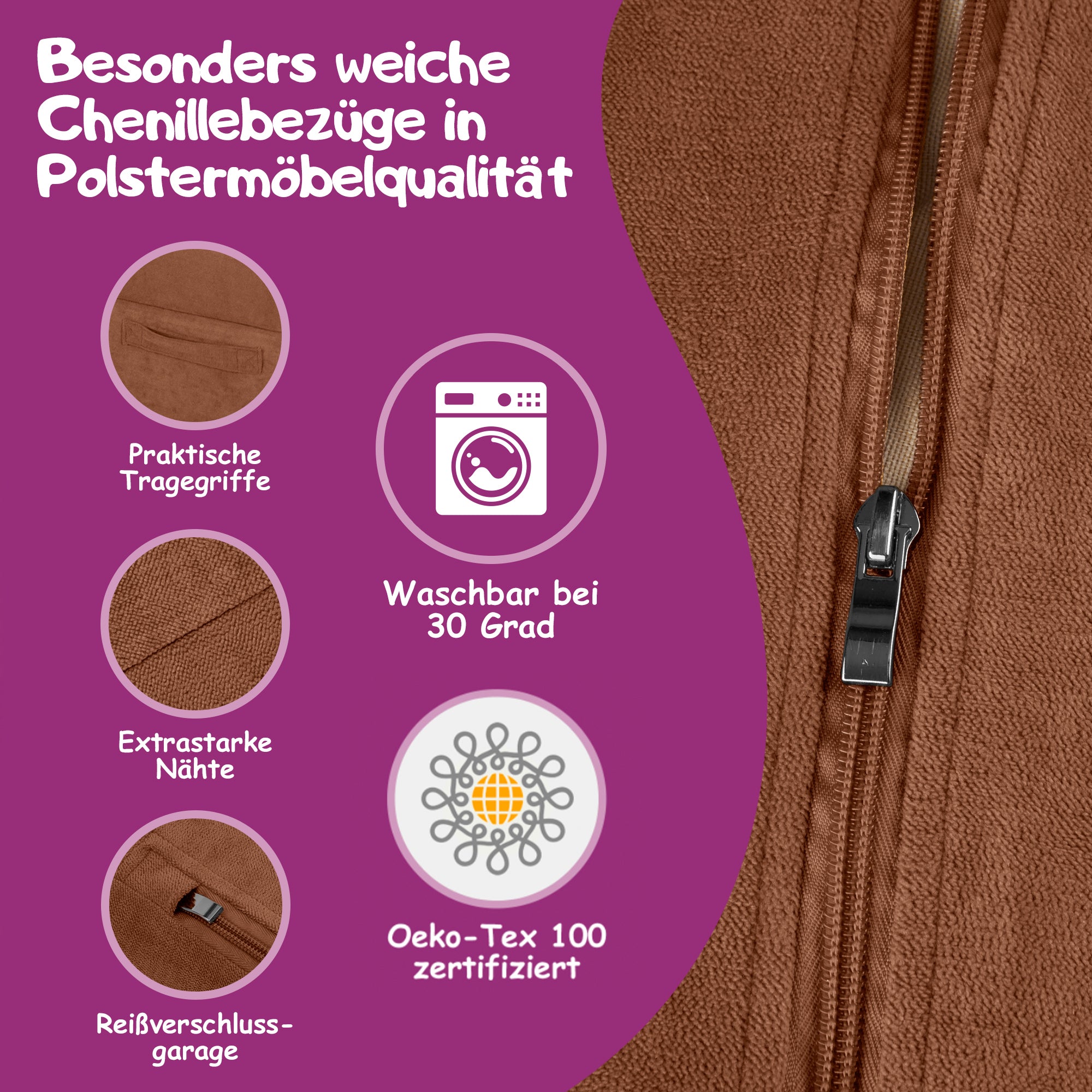 Besonders weiche Wechselbezüge in Polstermöbelqualität