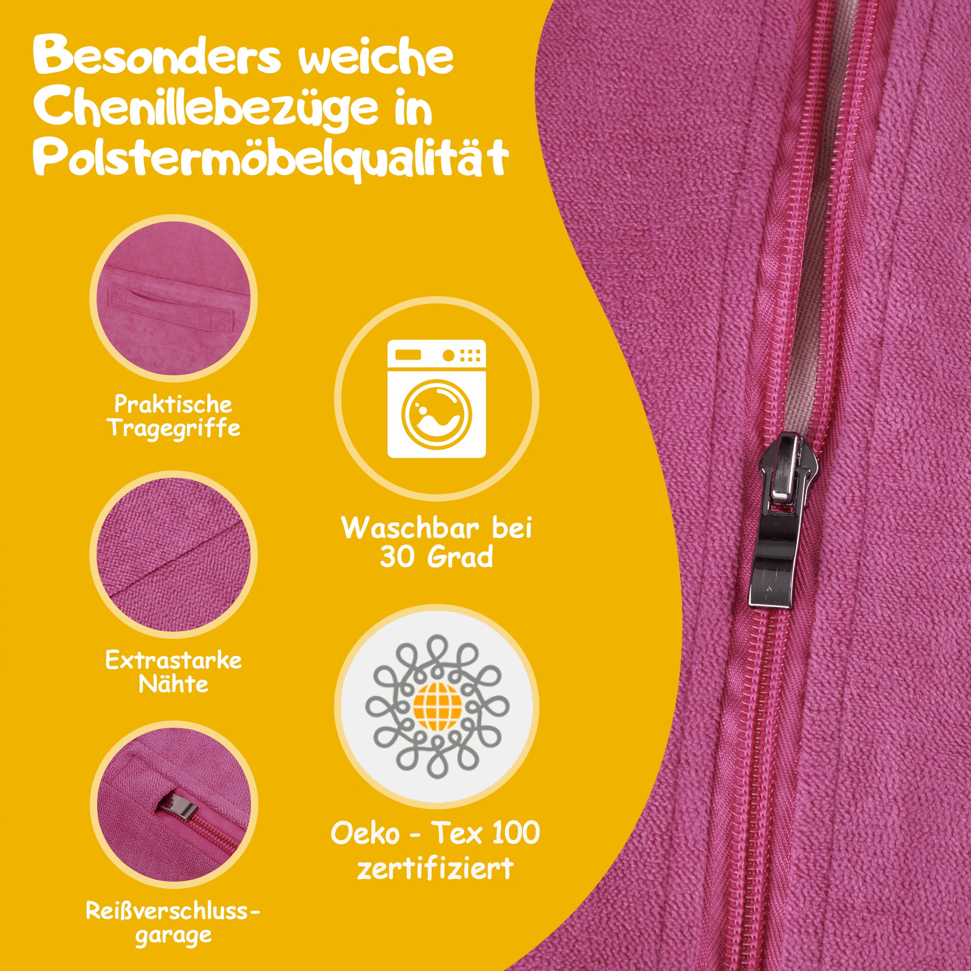 Besonders weiche Wechselbezüge in Polstermöbelqualität