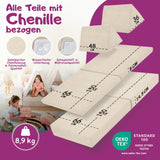 Linodino Spielsofa Materialien und wasserfeste Bezüge
