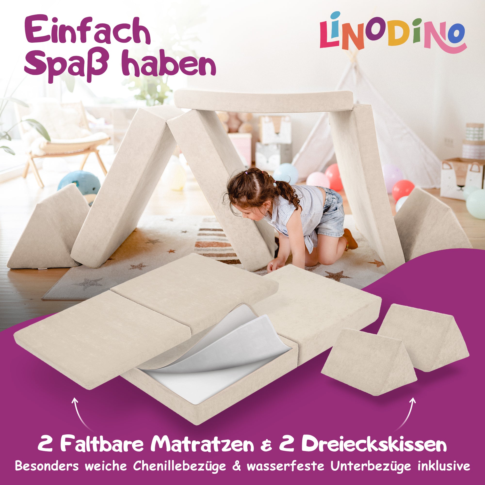 Linodino Spielsofa Teile und Bezüge
