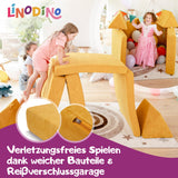 Linodino Spielsofa Bauteile und Reißverschlussgarage
