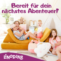 Linodino Spielsofa Kinder bereit für ihr nächstes Abenteuer
