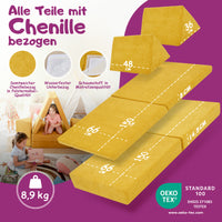 Linodino Spielsofa Materialien und wasserfeste Bezüge
