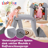 Linodino Spielsofa Bauteile und Reißverschlussgarage
