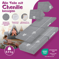 Linodino Spielsofa Materialien und wasserfeste Bezüge
