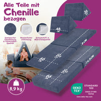 Linodino Spielsofa Materialien und wasserfeste Bezüge
