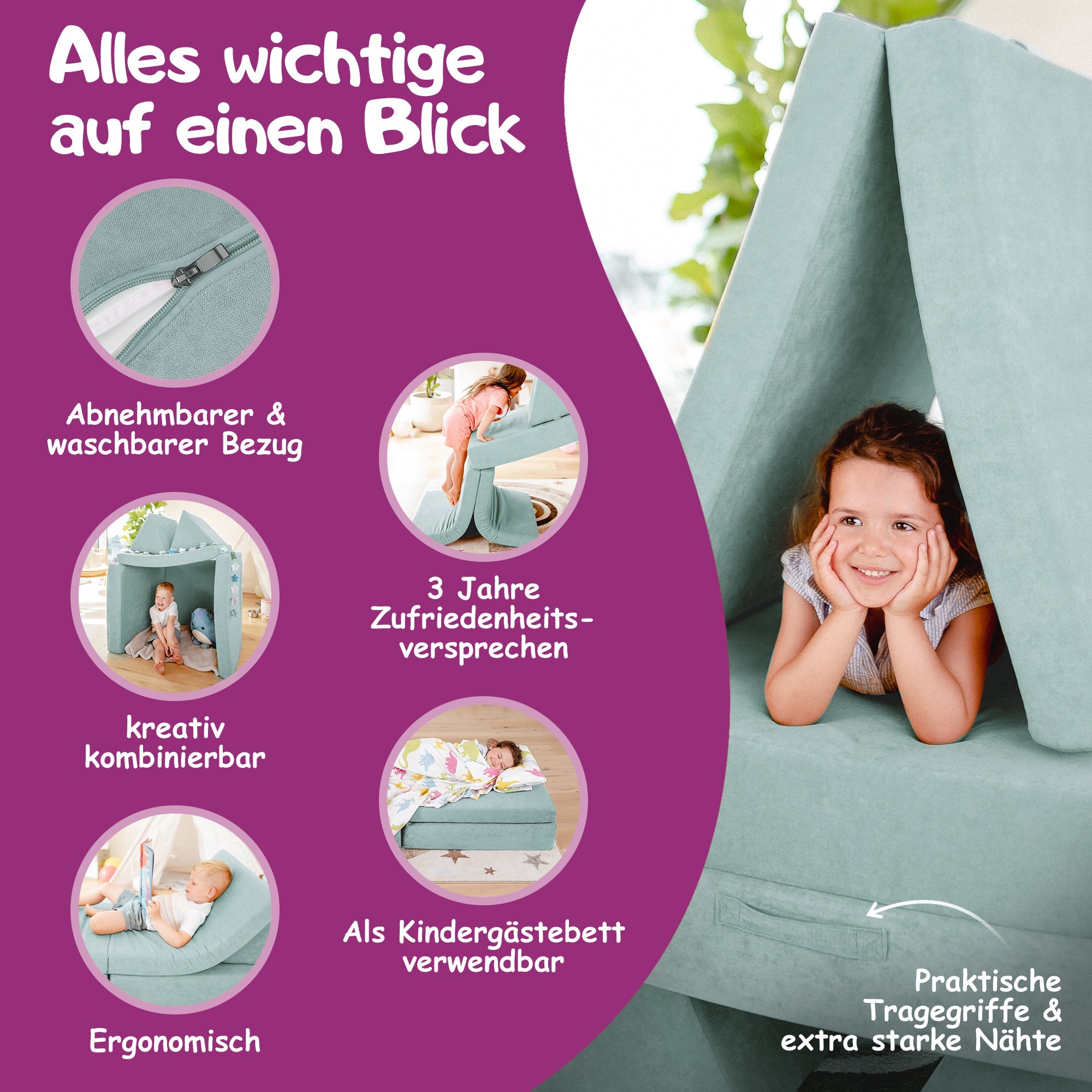 Linodino Spielsofa Verwendung Überblick