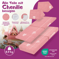 Linodino Spielsofa Materialien und wasserfeste Bezüge
