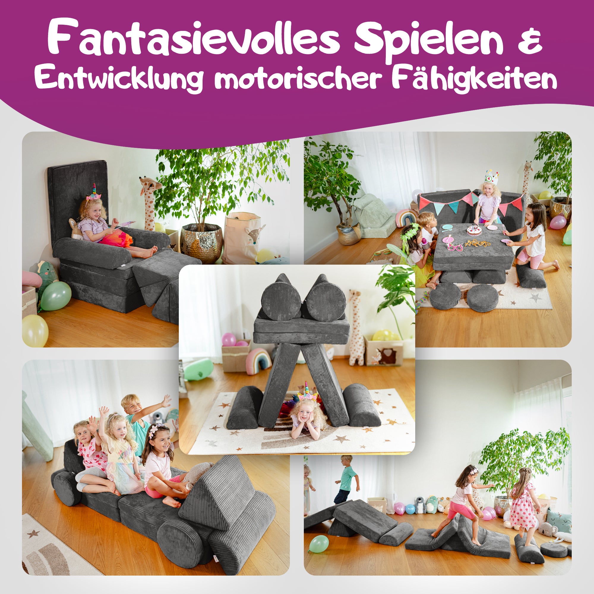 Linodino Spielsofa - Entwicklung und motorische Fähigkeiten bei Kindern
