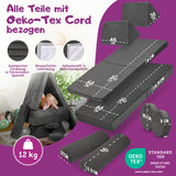 Linodino Spielsofa Materialien und wasserfeste Bezüge
