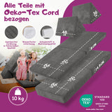 Linodino Spielsofa Materialien und wasserfeste Bezüge