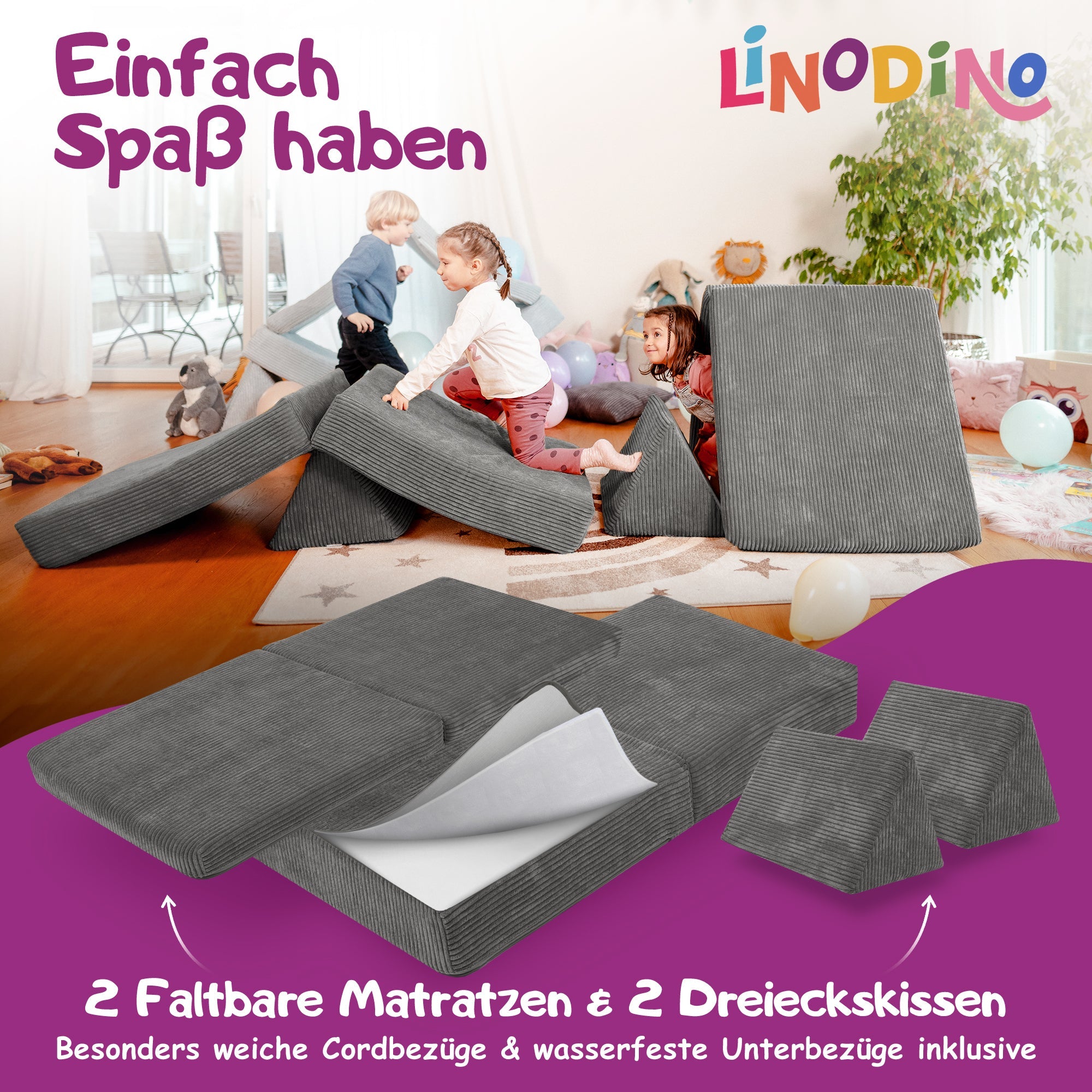 Linodino Spielsofa Teile und Bezüge
