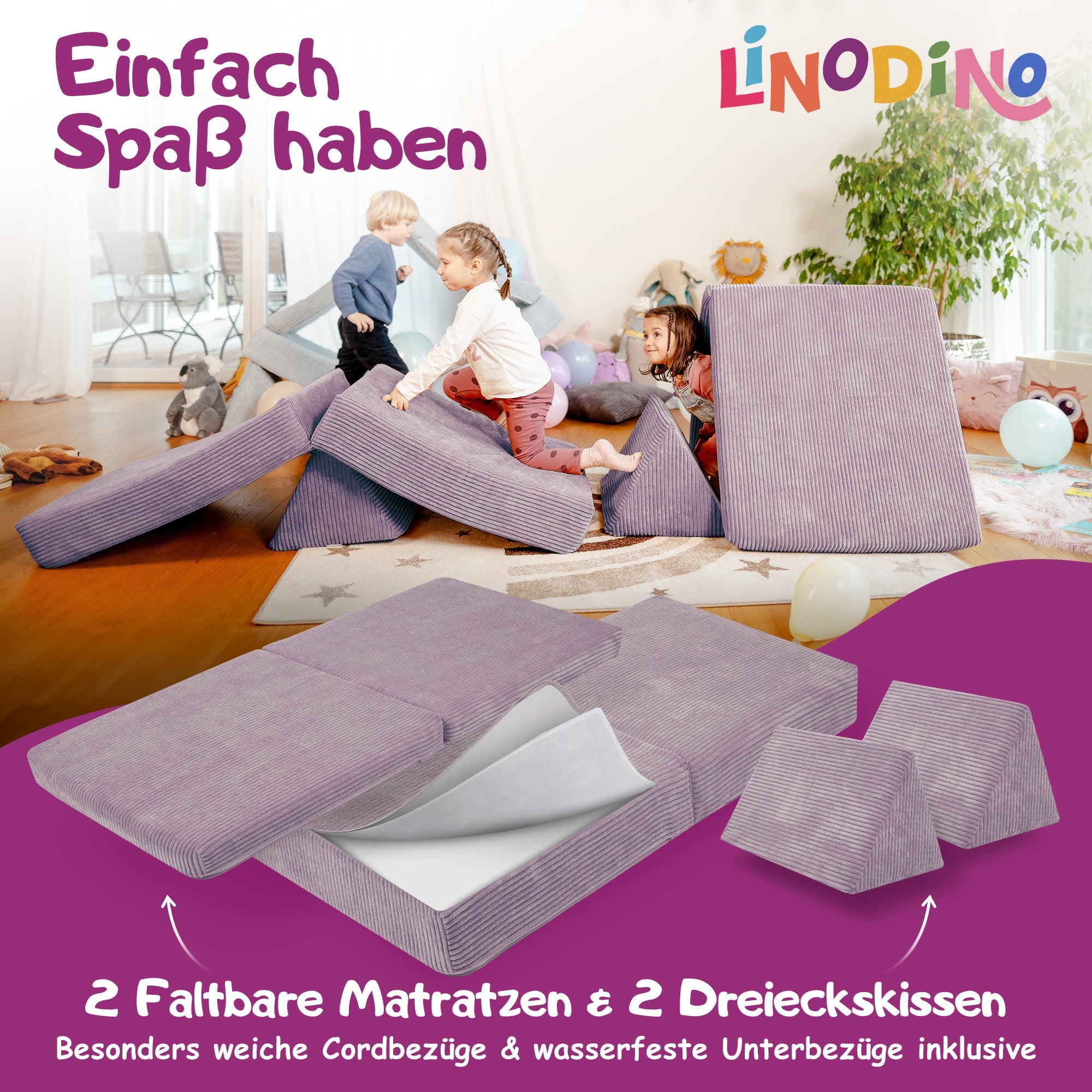 Linodino Spielsofa Teile und Bezüge
